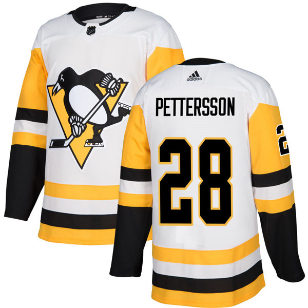 Mens Pittsburgh Penguins #28 Marcus Pettersson adidas Away White Player Jersey