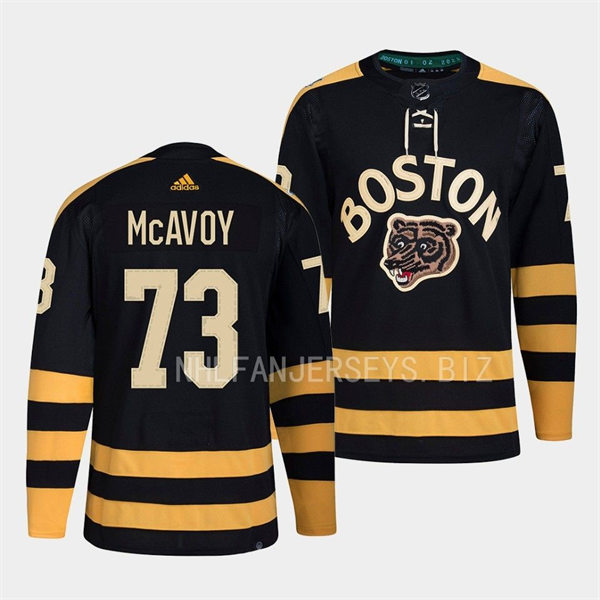 Mens Boston Bruins #73 Charlie McAvoy 2023 Winter Classic Player Jersey Black