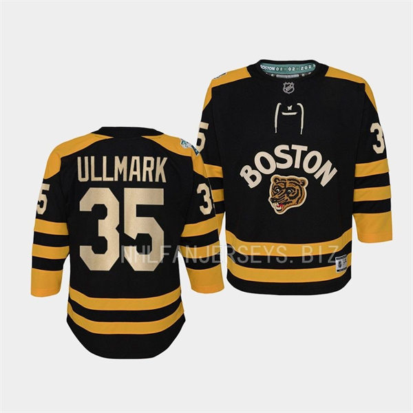 Youth Boston Bruins #35 Linus Ullmark 2023 Winter Classic Jersey Black 