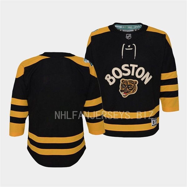 Youth Boston Bruins Blank 2023 Winter Classic Team Jersey Black 