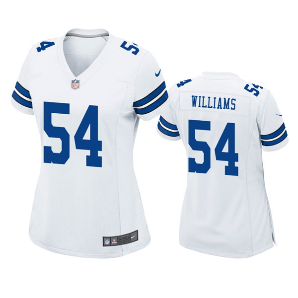 Womens Dallas Cowboys #54 Sam Williams Nike White Limited Jersey