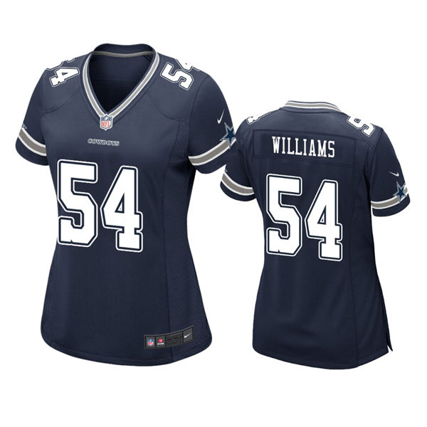 Womens Dallas Cowboys #54 Sam Williams Nike Navy Team Color Limited Jersey