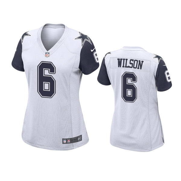 Womens Dallas Cowboys #6 Donovan Wilson Nike White Color Rush Legend Player Jersey