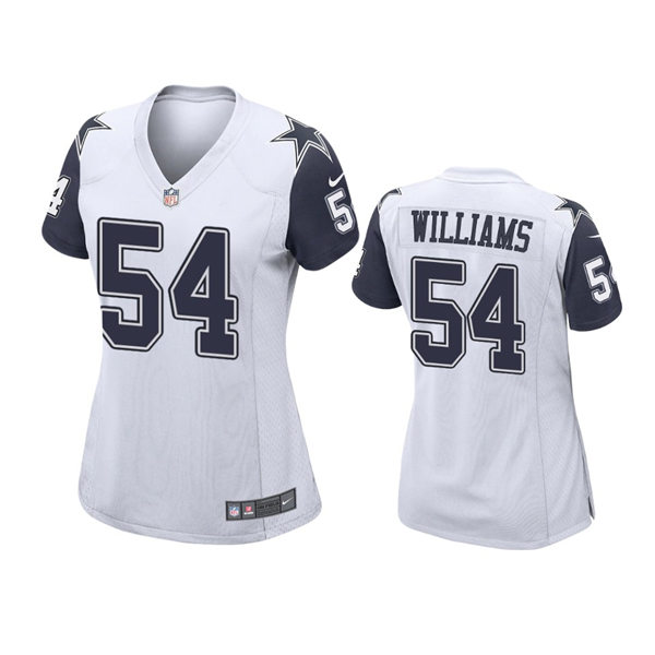 Womens Dallas Cowboys #54 Sam Williams Nike White Color Rush Legend Player Jersey