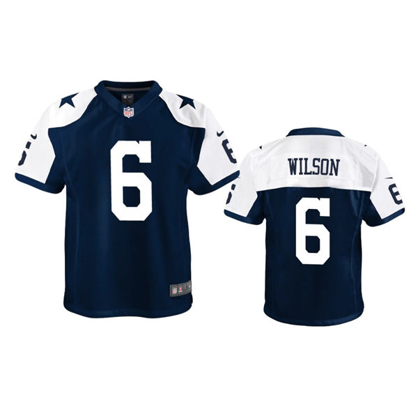 Youth Dallas Cowboys #6 Donovan Wilson Nike Navy Alternate Vapor Limited Jersey