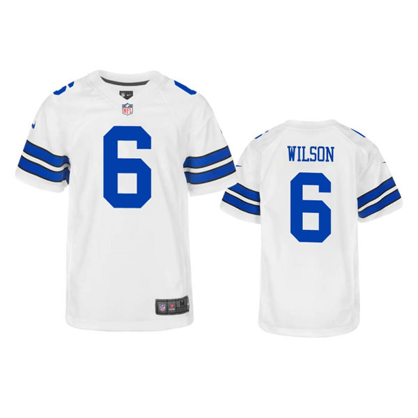Youth Dallas Cowboys #6 Donovan Wilson Nike White Limited Jersey