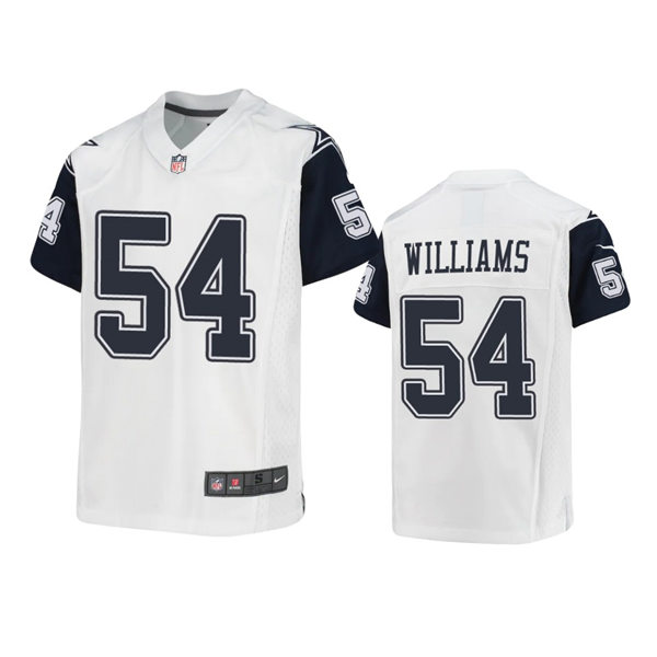 Youth Dallas Cowboys #54 Sam Williams Nike White Color Rush Legend Player Jersey