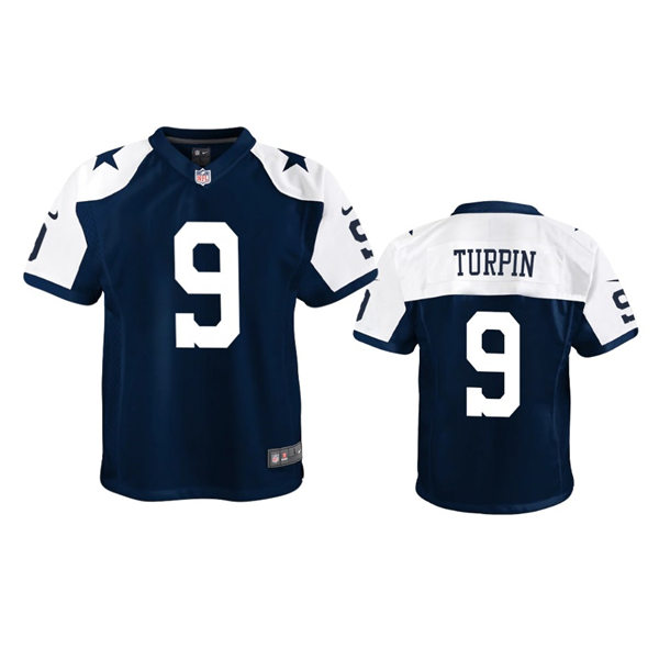 Youth Dallas Cowboys #9 KaVontae Turpin Navy Alternate Limited Jersey