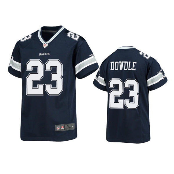 Youth Dallas Cowboys #23 Rico Dowdle Navy Team Color Limited Jersey