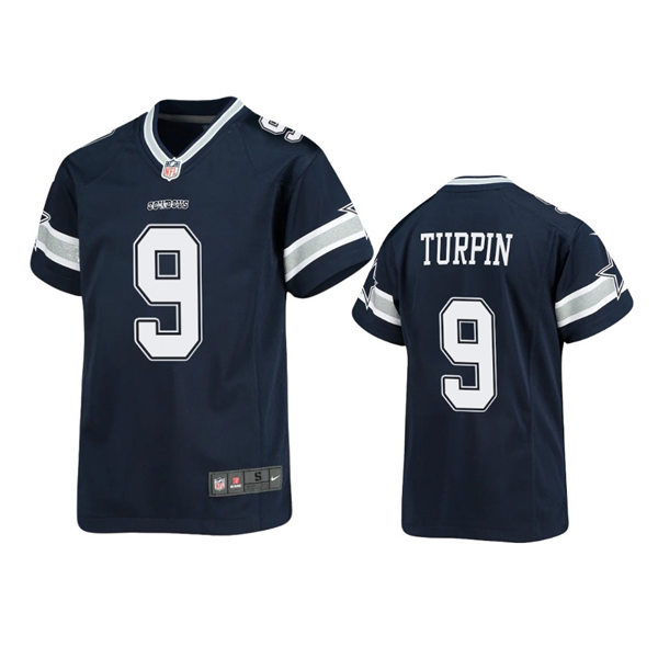 Youth Dallas Cowboys #9 KaVontae Turpin Navy Team Color Limited Jersey