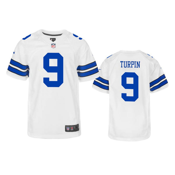 Youth Dallas Cowboys #9 KaVontae Turpin White Limited Jersey