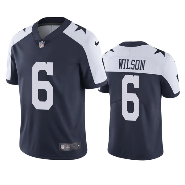 Mens Dallas Cowboys #6 Donovan Wilson Nike Navy Alternate Vapor Limited Jersey