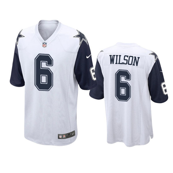 Mens Dallas Cowboys #6 Donovan Wilson Nike White Color Rush Legend Player Jersey