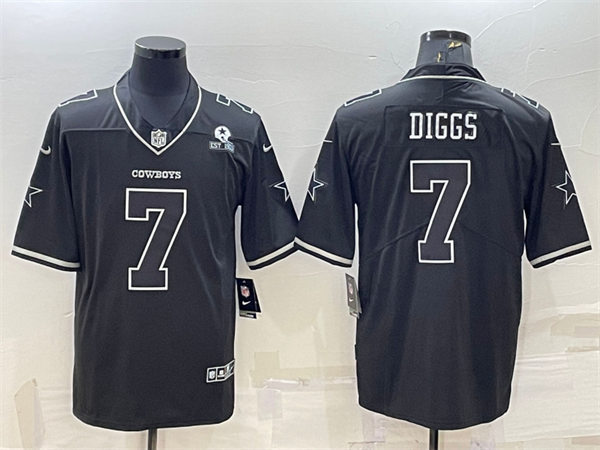 Mens Dallas Cowboys #7 Trevon Diggs Nike 2022 Lights Out Black Limited Jersey