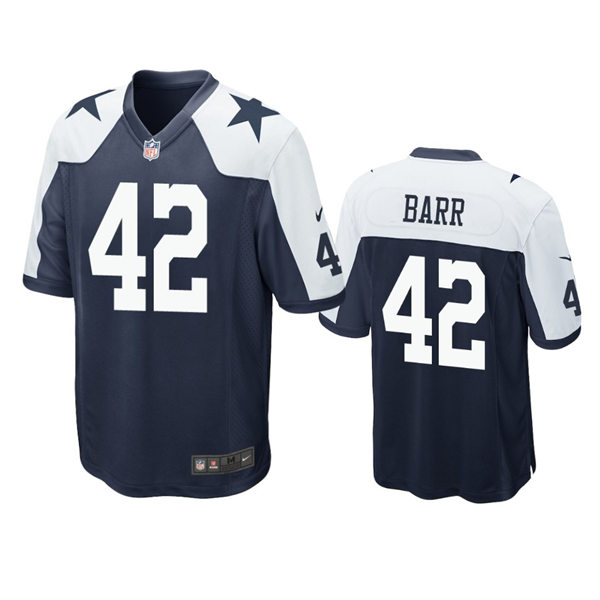 Mens Dallas Cowboys #42 Anthony Barr Nike Navy Alternate Vapor Limited Jersey