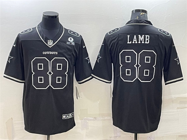 Mens Dallas Cowboys #88 CeeDee Lamb Nike 2022 Lights Out Black Limited Jersey
