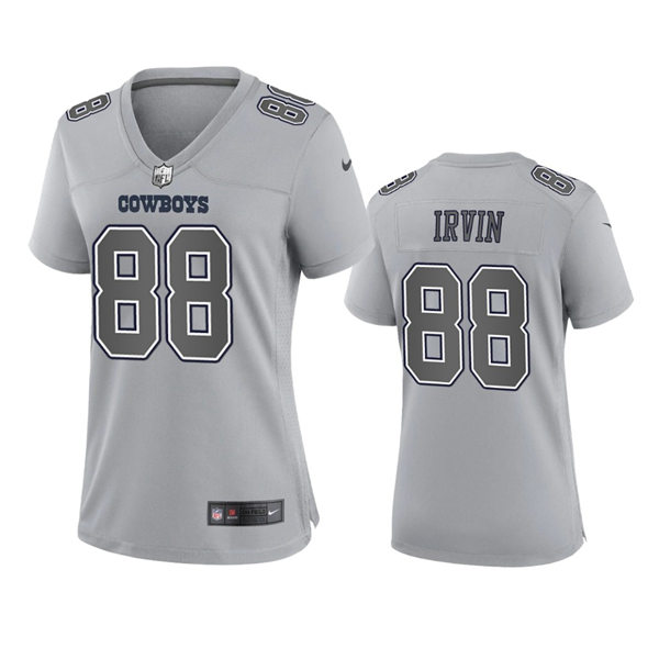 Women's Dallas Cowboys #88 Michael Irvin Gray Atmosphere Fashion Game Jersey