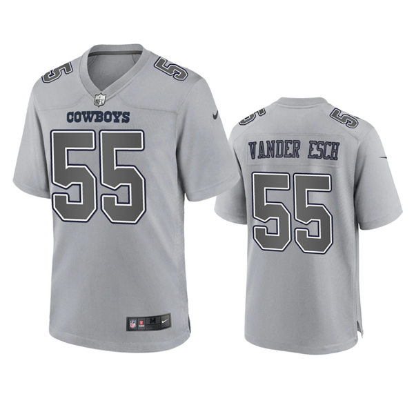 Mens Dallas Cowboys #55 Leighton Vander Esch Gray Atmosphere Fashion Game Jersey