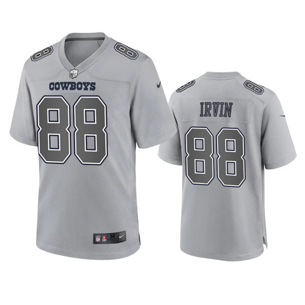 Mens Dallas Cowboys #88 Michael Irvin Gray Atmosphere Fashion Game Jersey
