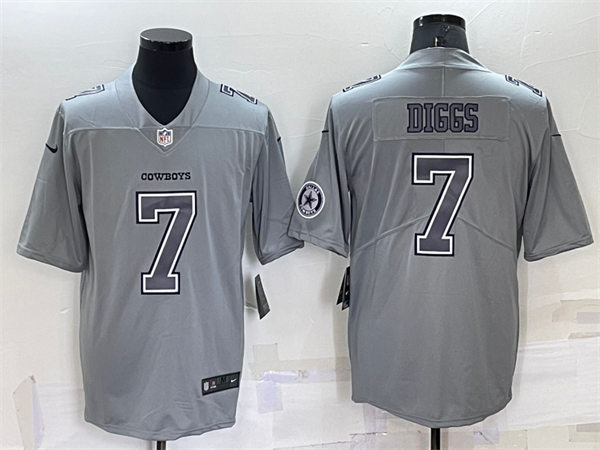 Mens Dallas Cowboys #7 Trevon Diggs Nike Gray Atmosphere Fashion Game Jersey