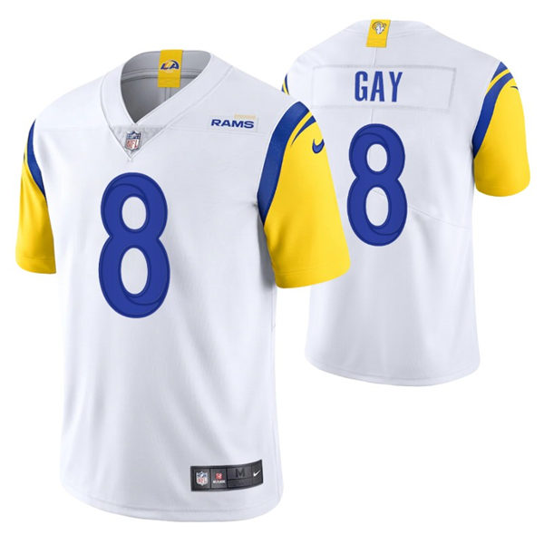 Mens Los Angeles Rams #8 Matt Gay Nike Whie Away Vapor Untouchable Limited Jersey