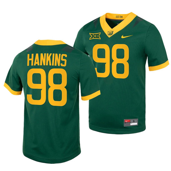 Mens Baylor Bears #98 Isaiah Hankins Nike Green College Football Game Jersey