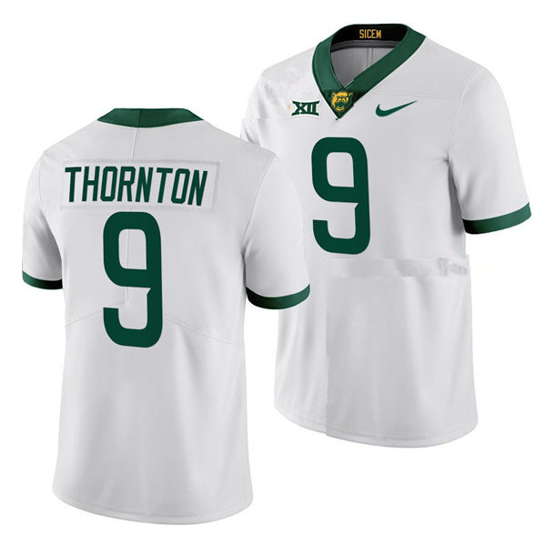 Mens Baylor Bears #9 Tyquan Thornton Nike White College Football Game Jersey