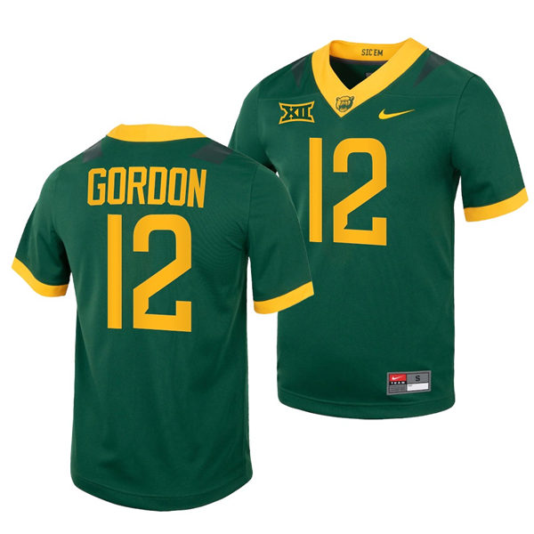 Mens Baylor Bears #12 Josh Gordon Nike Green College Football Game Jersey