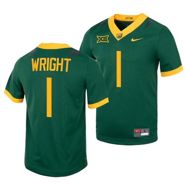 Mens Baylor Bears #1 Kendall Wright Nike Green College Football Game Jersey