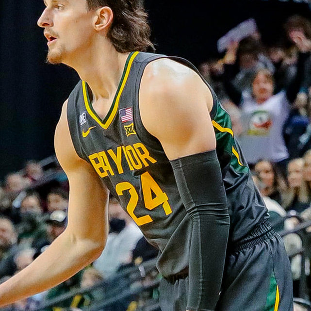 Mens Baylor Bears #24 Matthew Mayer Nike Charcoal College Basketball Game Jersey