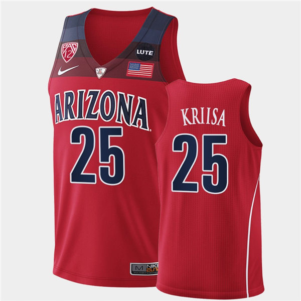 Mens Arizona Wildcats #25 Kerr Kriisa Nike Red College Basketball Game Jersey