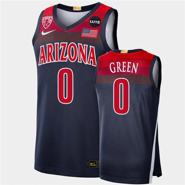 Mens Arizona Wildcats #0 Josh Green Nike Navy College Basketball Game Jersey