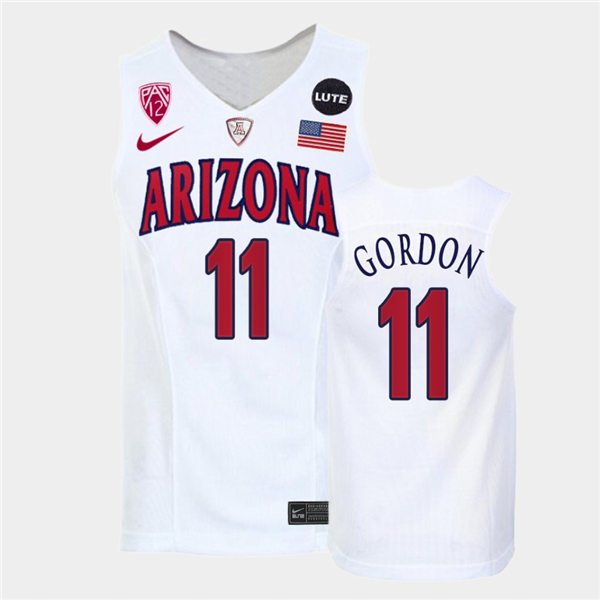 Mens Arizona Wildcats #10 Aaron Gordon Nike White Retro College Basketball Jersey