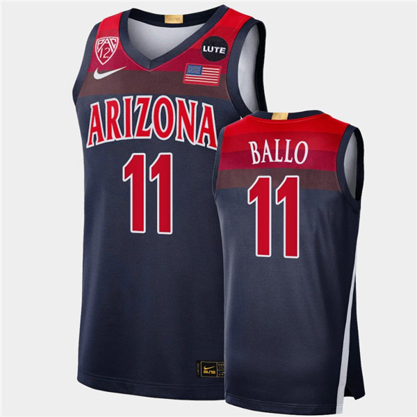 Mens Arizona Wildcats #11 Oumar Ballo Nike Navy College Basketball Game Jersey