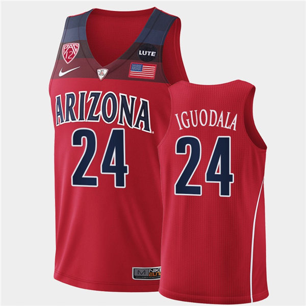 Mens Arizona Wildcats #24 Andre Iguodala Nike Red College Basketball Game Jersey