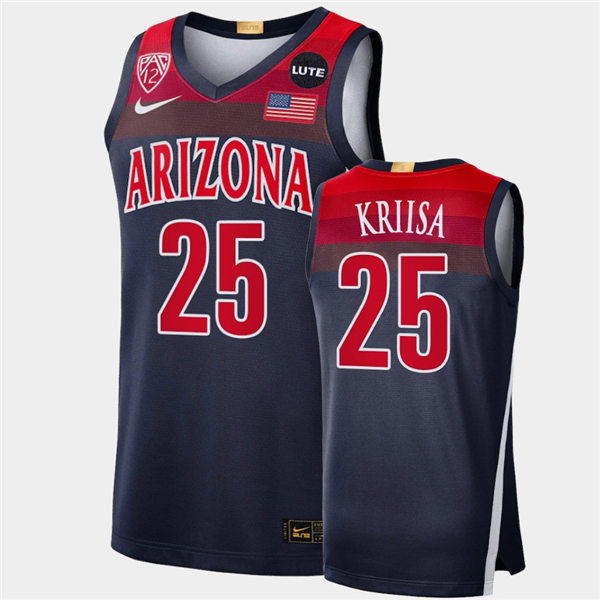 Mens Arizona Wildcats #25 Kerr Kriisa Nike Navy College Basketball Game Jersey