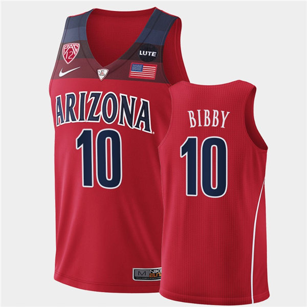 Mens Arizona Wildcats #10 Mike Bibby Nike Red College Basketball Game Jersey