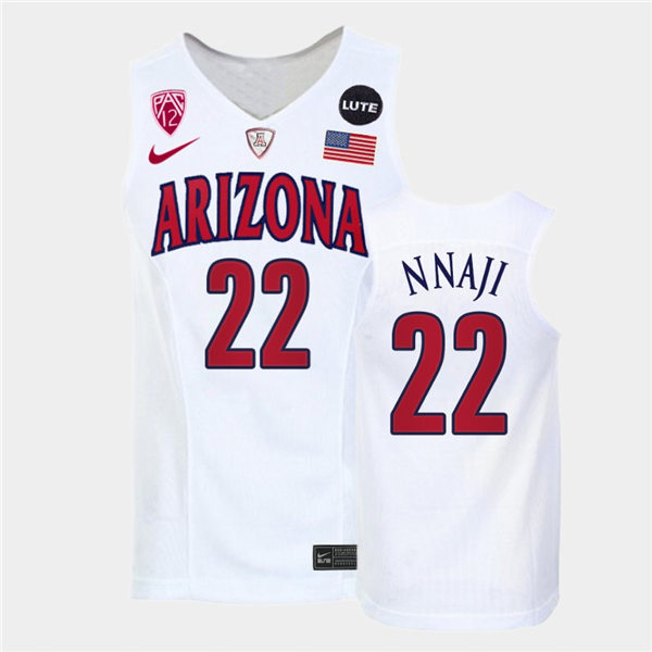Mens Arizona Wildcats #22 Zeke Nnaji Nike White Retro College Basketball Jersey