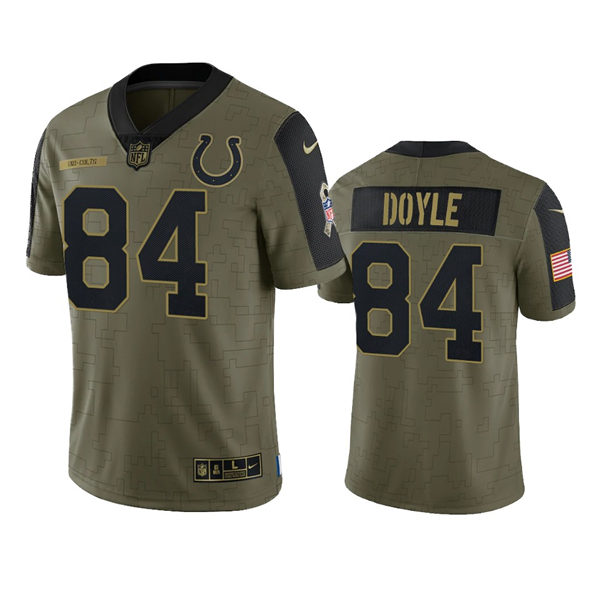 Mens Indianapolis Colts #84 Jack Doyle Nike Olive 2021 Salute To Service Limited Jersey 