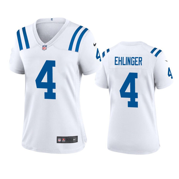 Womens Indianapolis Colts #4 Sam Ehlinger Nike White Limited Jersey 