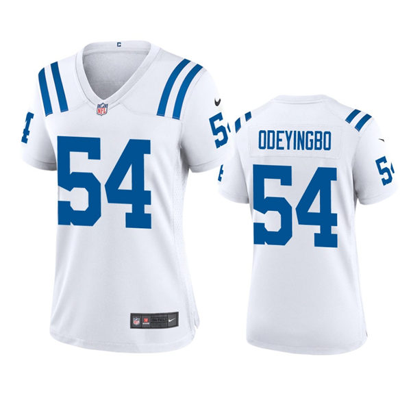 Womens Indianapolis Colts #54 Dayo Odeyingbo Nike White Limited Jersey
