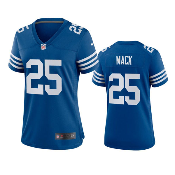 Womens Indianapolis Colts #25 Marlon Mack Nike Royal Alternate Retro Vapor Limited Jersey
