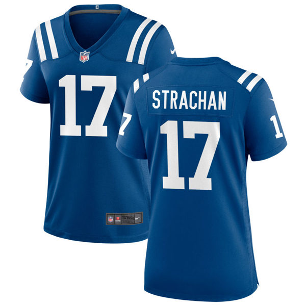 Womens Indianapolis Colts #17 Michael Strachan Nike Royal Limited Jersey