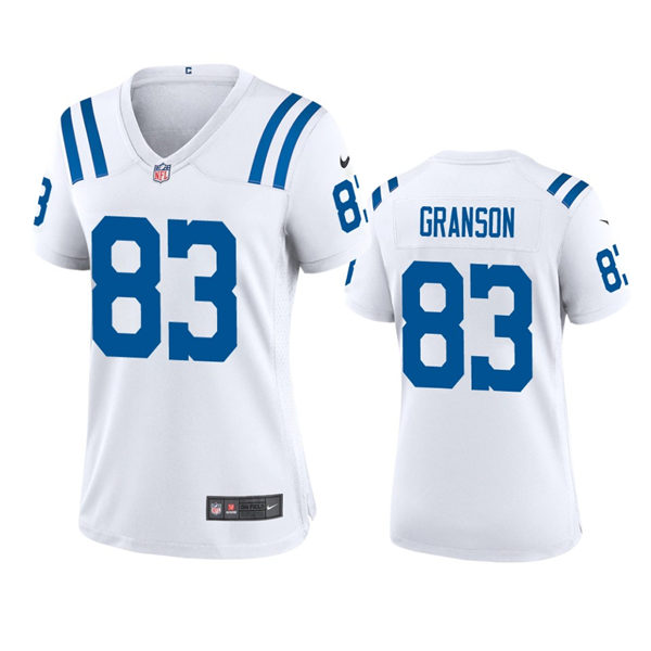 Womens Indianapolis Colts #83 Kylen Granson Nike White Limited Jersey