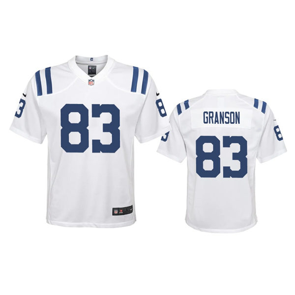 Youth Indianapolis Colts #83 Kylen Granson Nike White Limited Jersey