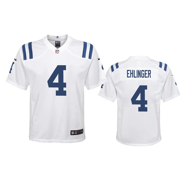 Youth Indianapolis Colts #4 Sam Ehlinger Nike White Limited Jersey