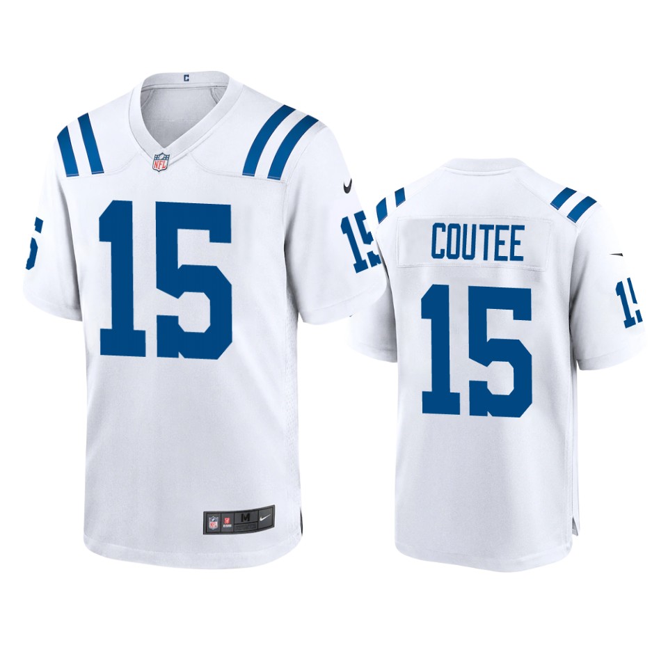 Mens Indianapolis Colts #15 Keke Coutee Nike White Vapor Limited Jersey