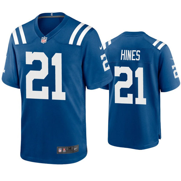 Mens Indianapolis Colts #21 Nyheim Hines Nike Royal Vapor Limited Jersey