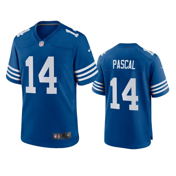 Mens Indianapolis Colts #14 Zach Pascal Nike Royal Alternate Retro Vapor Limited Jersey