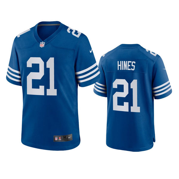 Mens Indianapolis Colts #21 Nyheim Hines Nike Royal Alternate Retro Vapor Limited Jersey